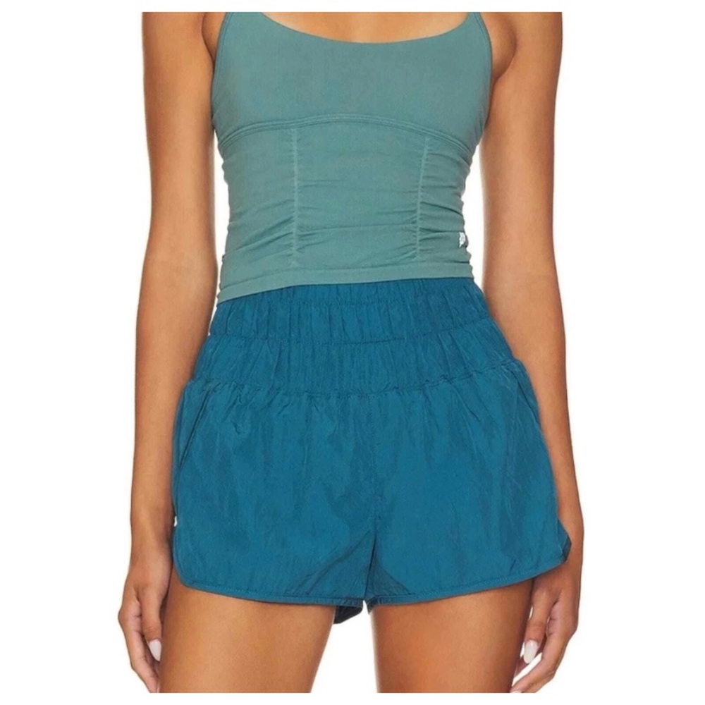 Free People Movement The Way Home Lined Shorts Women's Size Large Teal Blue
